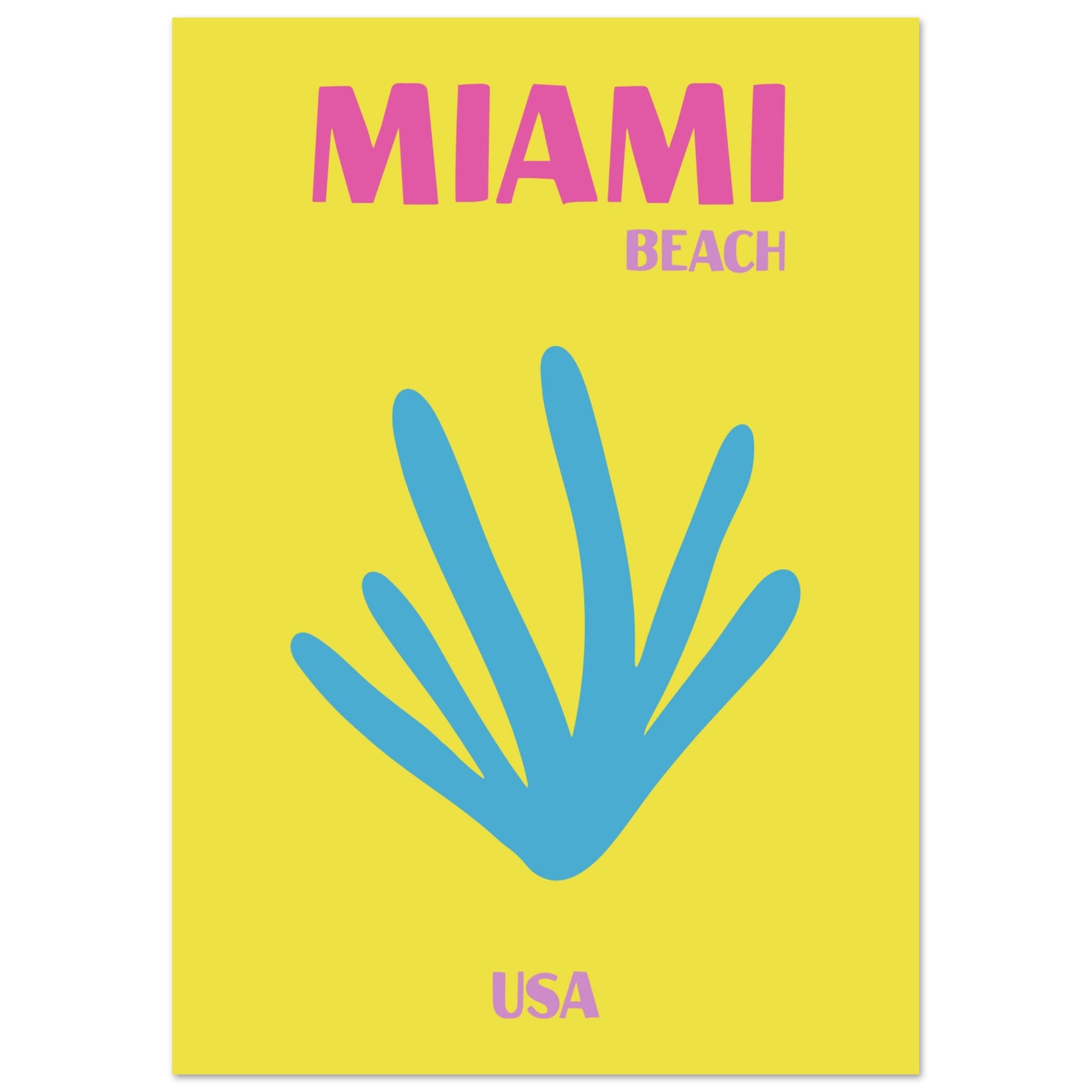 Artfulprints USA - Miami poster A4 21x29.7 cm