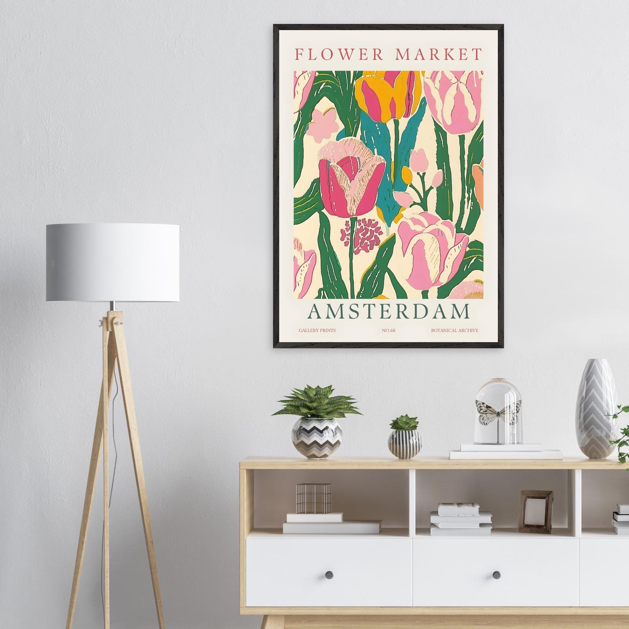Artfulprints Poster Flower market - Amsterdam II - 70x100 cm - Meerkle