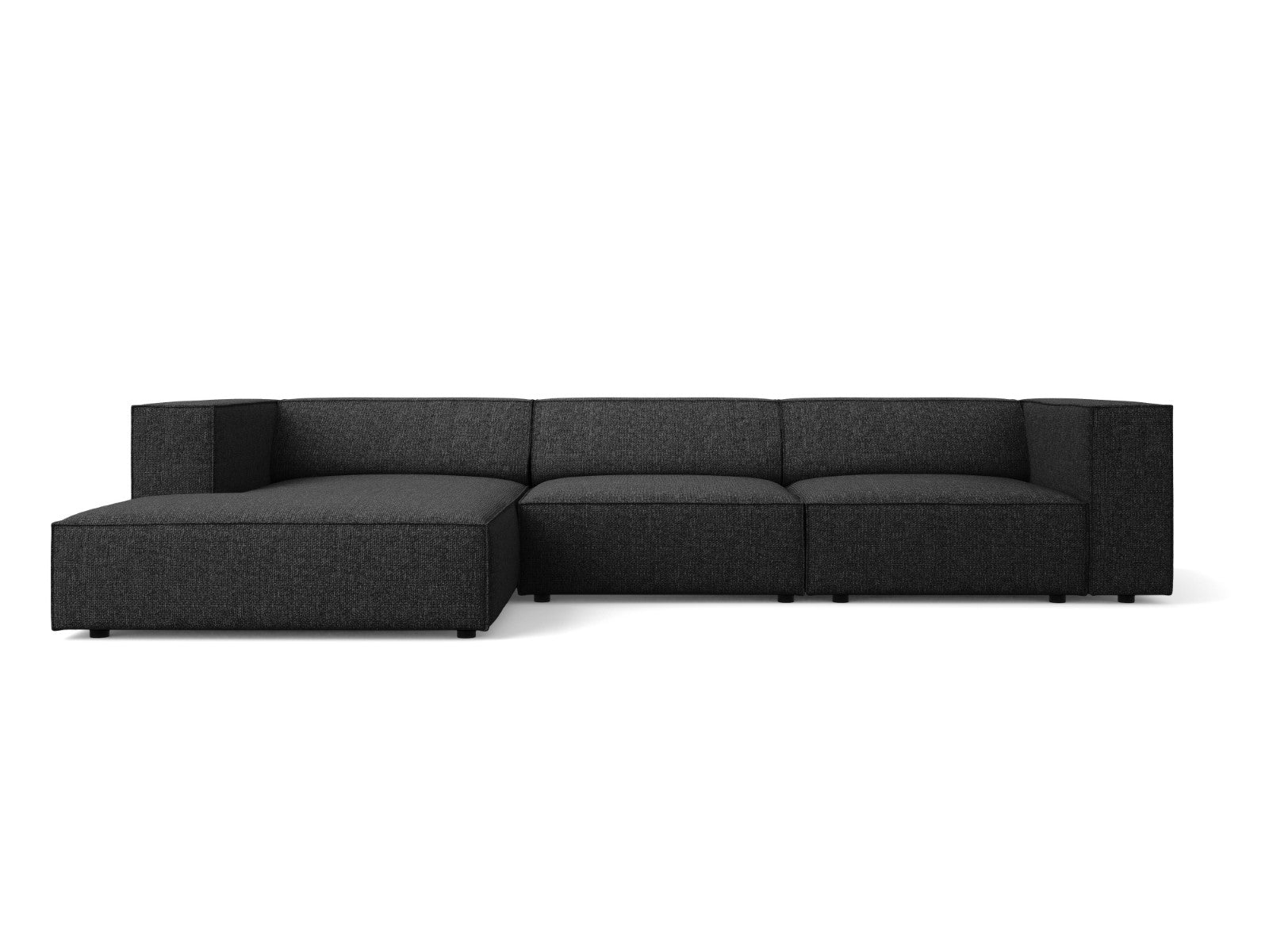 Cosmopolitan Design linker hoekbank Arendal 4-zits, chenille, zwart -