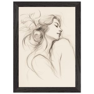 Artfulprints Poster met Lijst Abstract – Whispers of her – A4 21×29.7 Artfulprints Poster met Lijst Abstract – Whispers of her – A4 21×29.7