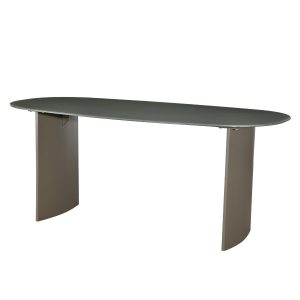 DÉJA Living Eettafel Dinand – Deens Ovaal Kaki Glas/MDF – 180x90x76cm DÉJA Living Eettafel Dinand – Deens Ovaal Kaki Glas/MDF – 180x90x76cm