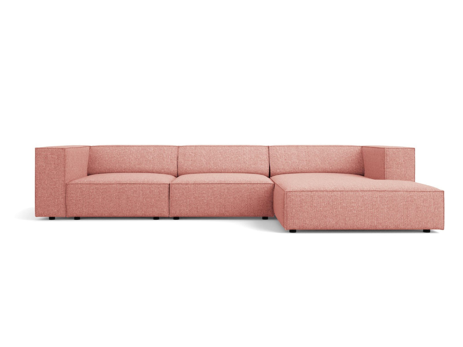 Cosmopolitan Design rechter hoekbank Arendal 4-zits, chenille, roze -