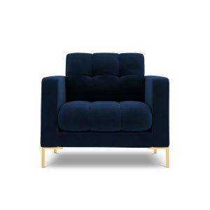 Cosmopolitan Design Fauteuil Bali flueel, koningsblauw – 96x87x75cm Cosmopolitan Design Fauteuil Bali flueel, koningsblauw – 96x87x75cm