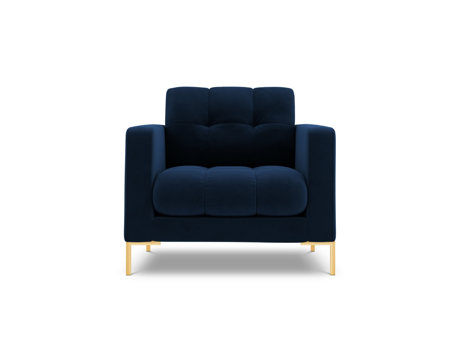 Cosmopolitan Design Fauteuil Bali flueel, koningsblauw - 96x87x75cm