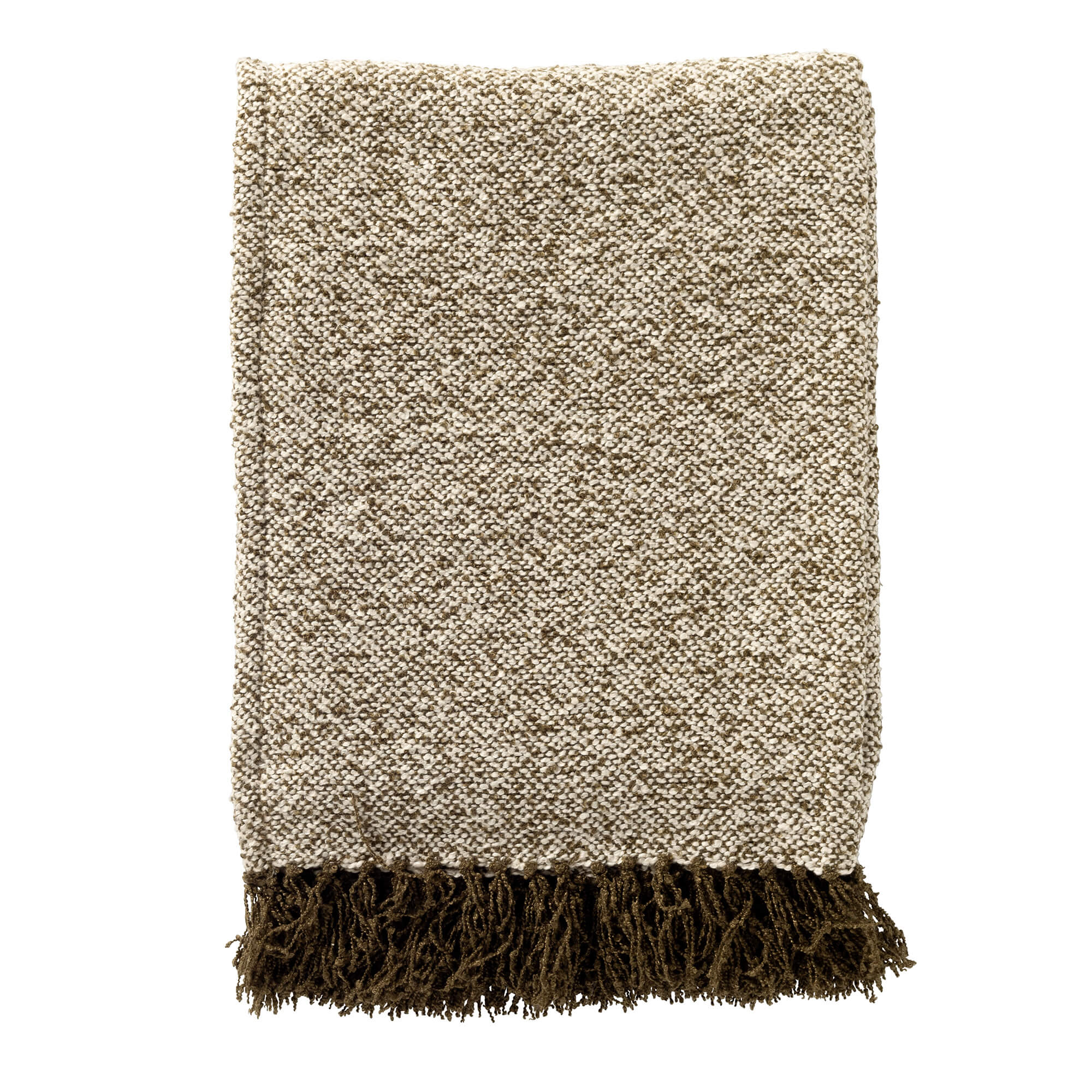 SALLY - plaid 140x180 cm - gemêleerd - 100% gerecycled - Military Oliv