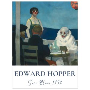 Artfulprints Poster Edward Hopper – Soir bleu – 30×40 cm – Blauw Artfulprints Poster Edward Hopper – Soir bleu – 30×40 cm – Blauw