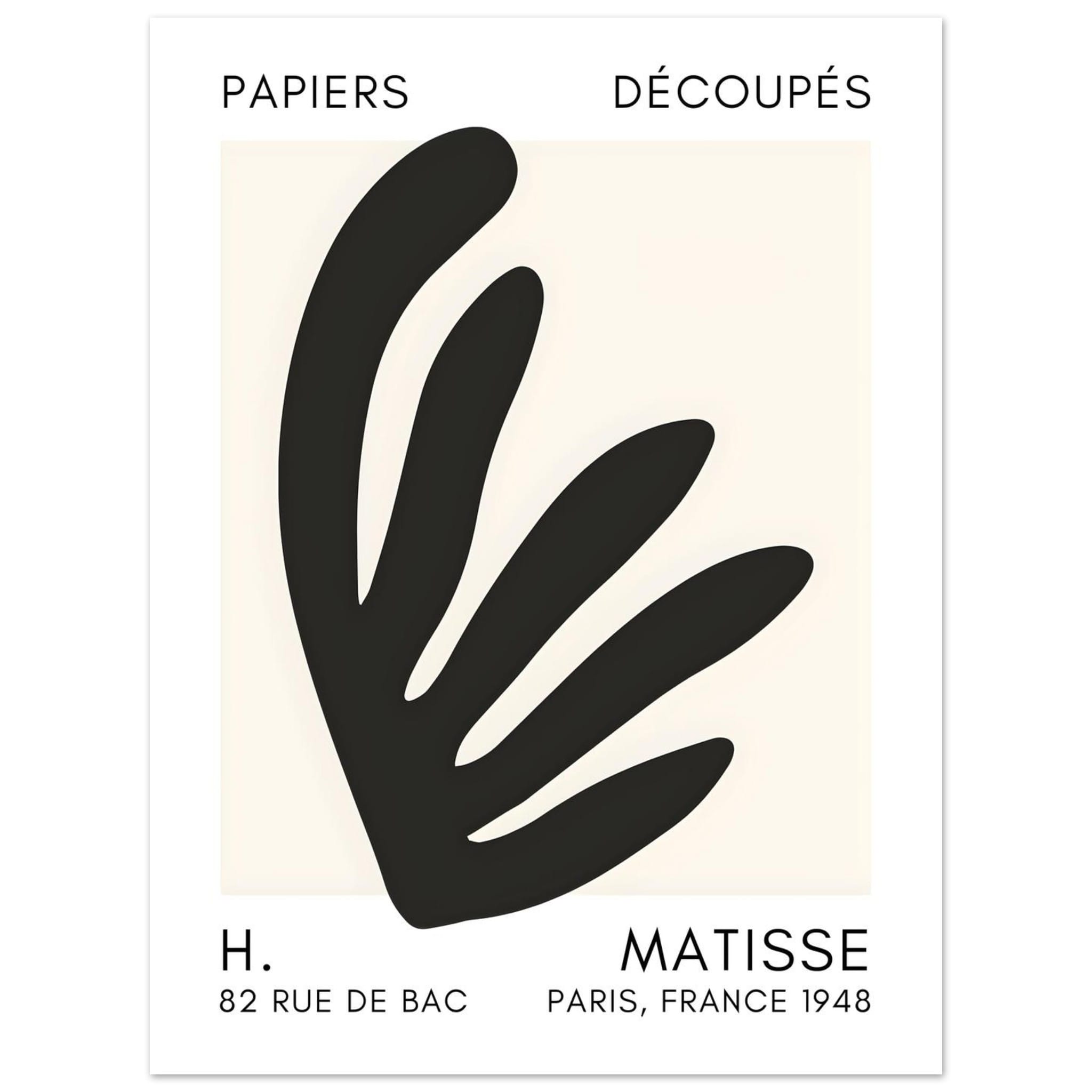 Artfulprints Poster Matisse – Aquatic impression black - 30x40 cm - Zw
