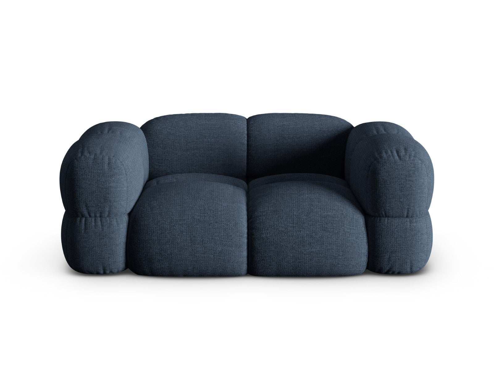 Cosmopolitan Design Bank Loretto 2-zits, structurele stof donkerblauw