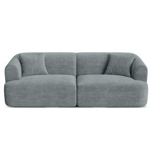 Cosmopolitan Design Modulaire bank Campi 3-zits, ribfluwelen donkergri Cosmopolitan Design Modulaire bank Campi 3-zits, ribfluwelen donkergri