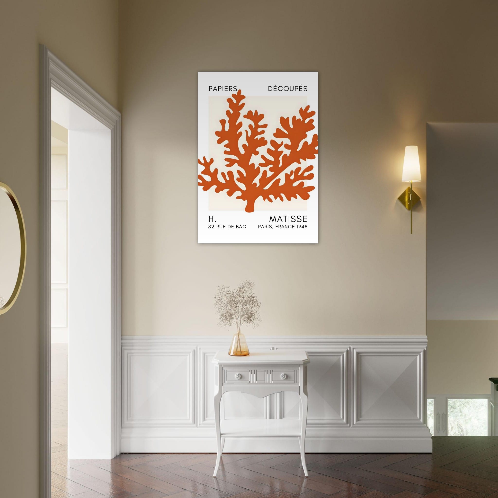 Artfulprints Poster Matisse – Aqua bloom orange - 70x100 cm - Oranje