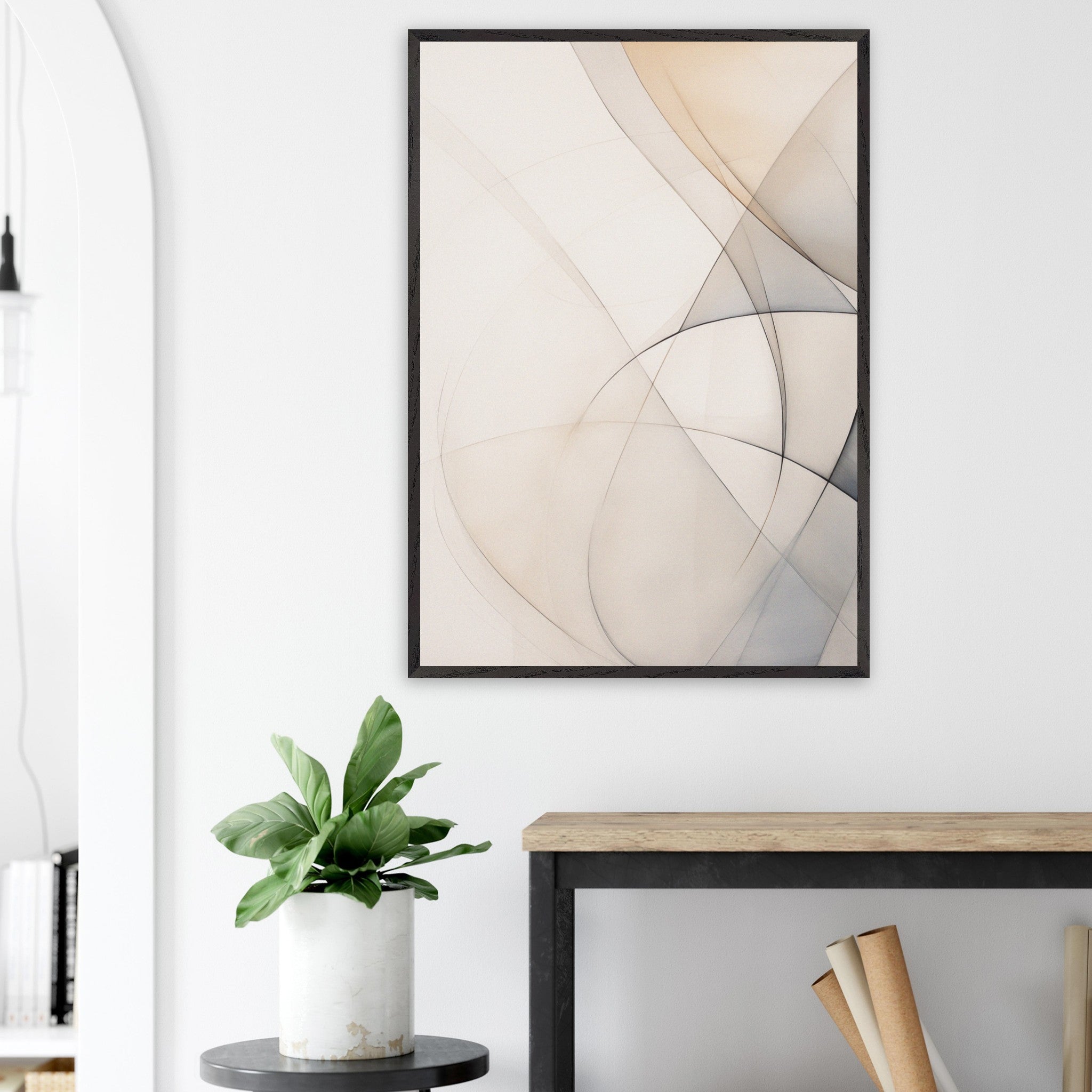 Artfulprints Abstract - Fine lines poster 70x100 cm