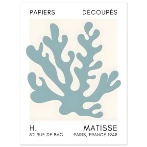 Artfulprints Poster Matisse – Saltflower shapes turquoise – 30×40 cm – Artfulprints Poster Matisse – Saltflower shapes turquoise – 30×40 cm –