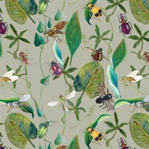 Catchii Behang Flourishing Flora pastel groen Catchii Behang Flourishing Flora pastel groen