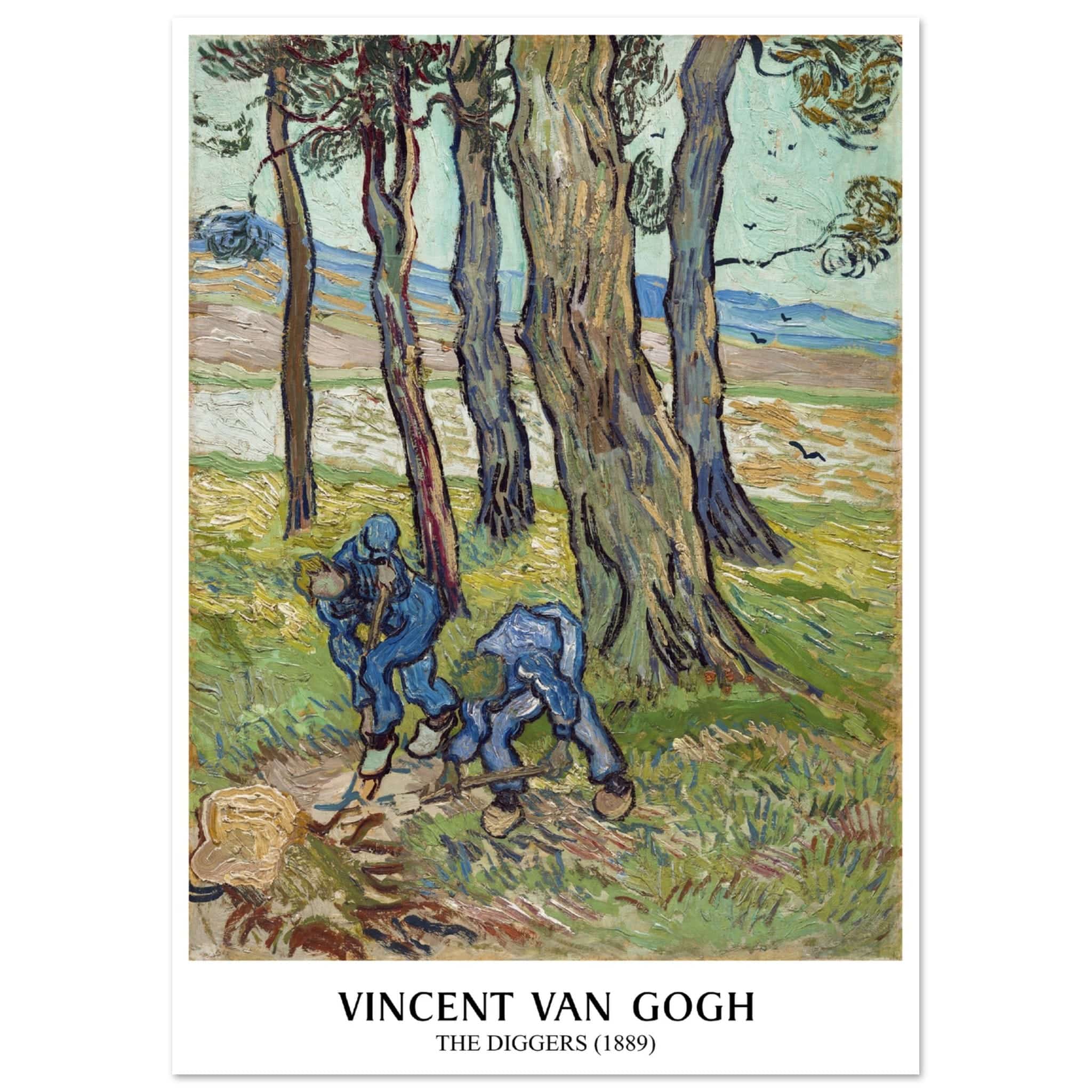 Artfulprints Poster Vincent van Gogh - The diggers - A4 21x29.7 cm - G
