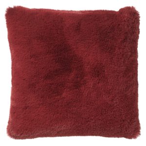 ZAYA – Sierkussen 45×45 cm – bontlook – effen kleur – Merlot – rood ZAYA – Sierkussen 45×45 cm – bontlook – effen kleur – Merlot – rood