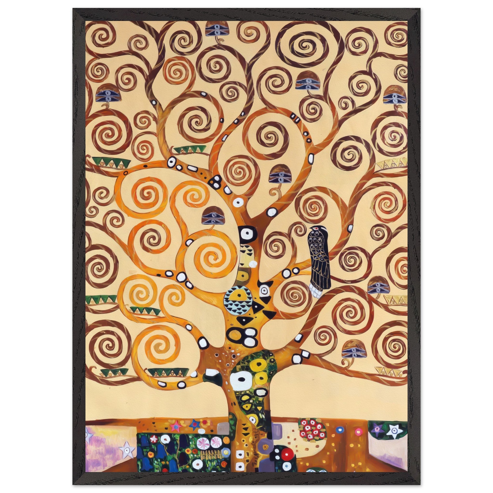 Artfulprints Poster met Lijst Gustav Klimt - Tree of life - 50x70 cm -