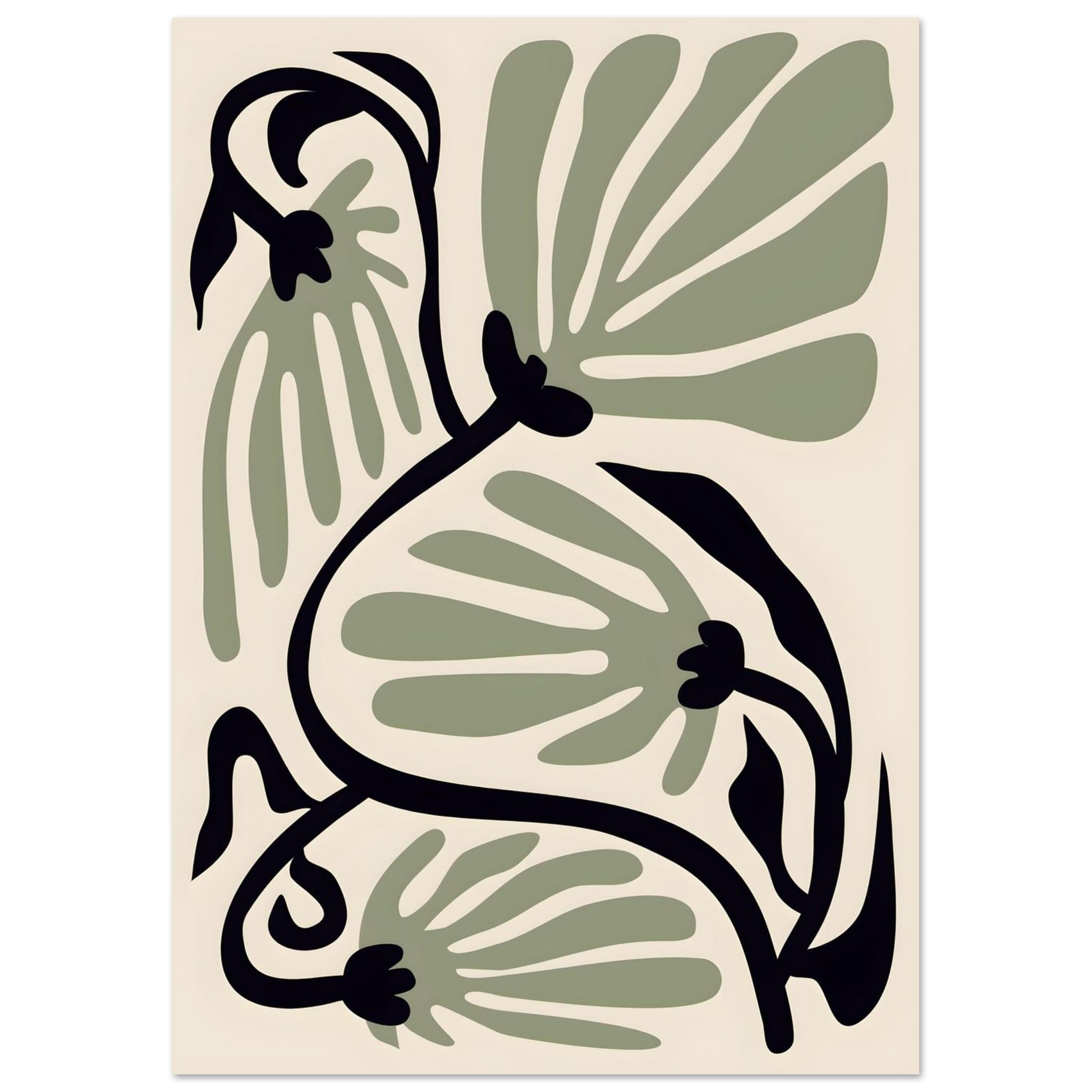 Artfulprints Poster Matisse – Ode to a green flower - A4 21x29.7 cm -