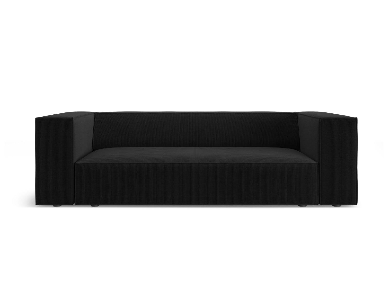 Cosmopolitan Design Bank Arendal 2-zits, chenille met ribbeleffect zwa