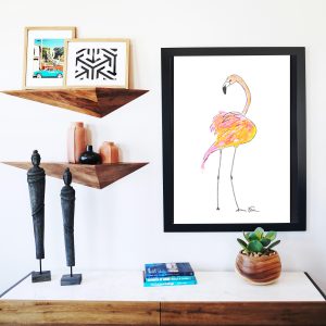 Catchii poster Flamingo Back – meerkleurig – 297×210 cm Catchii poster Flamingo Back – meerkleurig – 297×210 cm