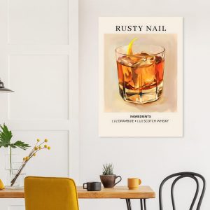 Artfulprints Poster Rusty Nail cocktail – Ingredients – 70×100 cm – Br Artfulprints Poster Rusty Nail cocktail – Ingredients – 70×100 cm – Br