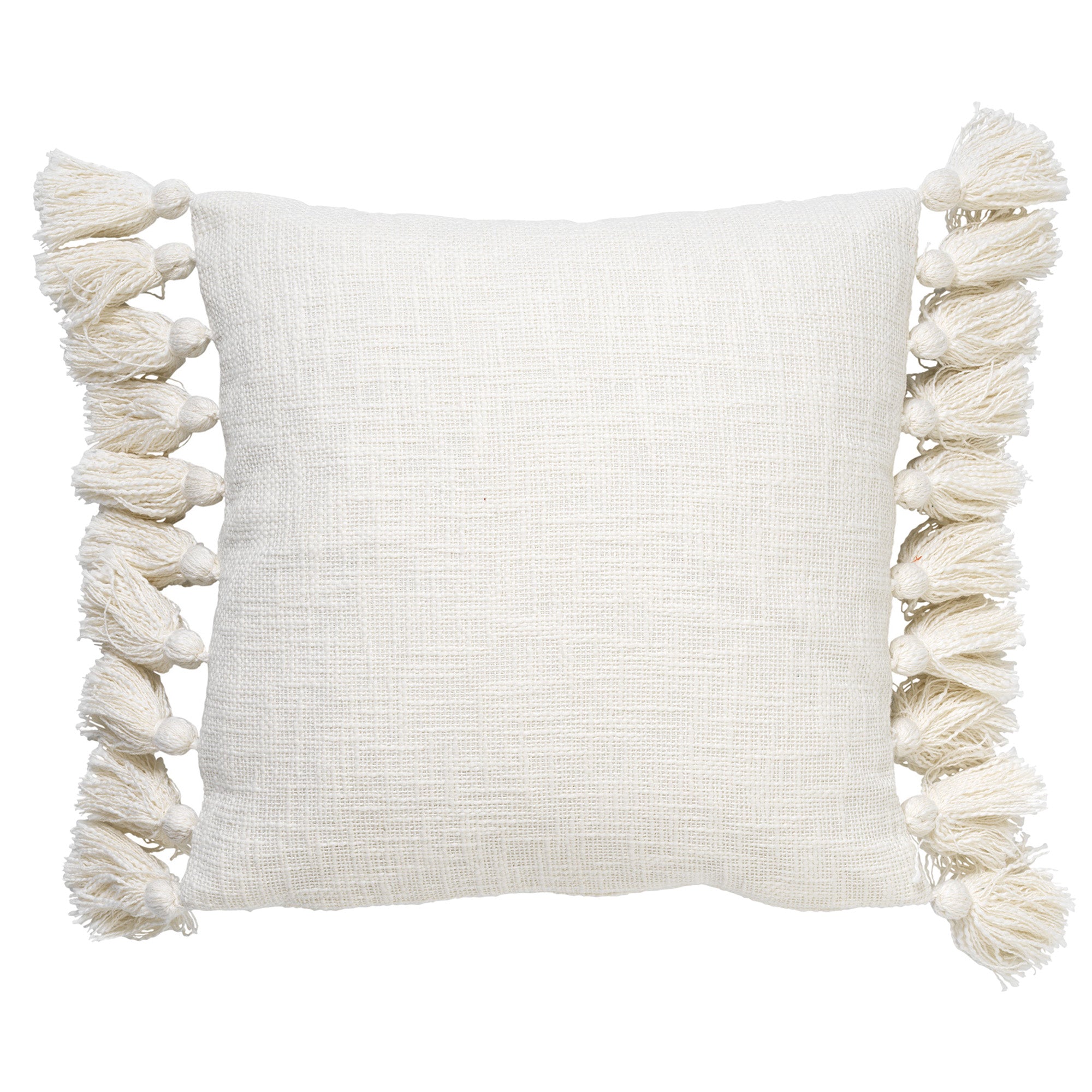 RUBY - Sierkussen 45x45 cm - 100% katoen - met flosjes - Snow White -