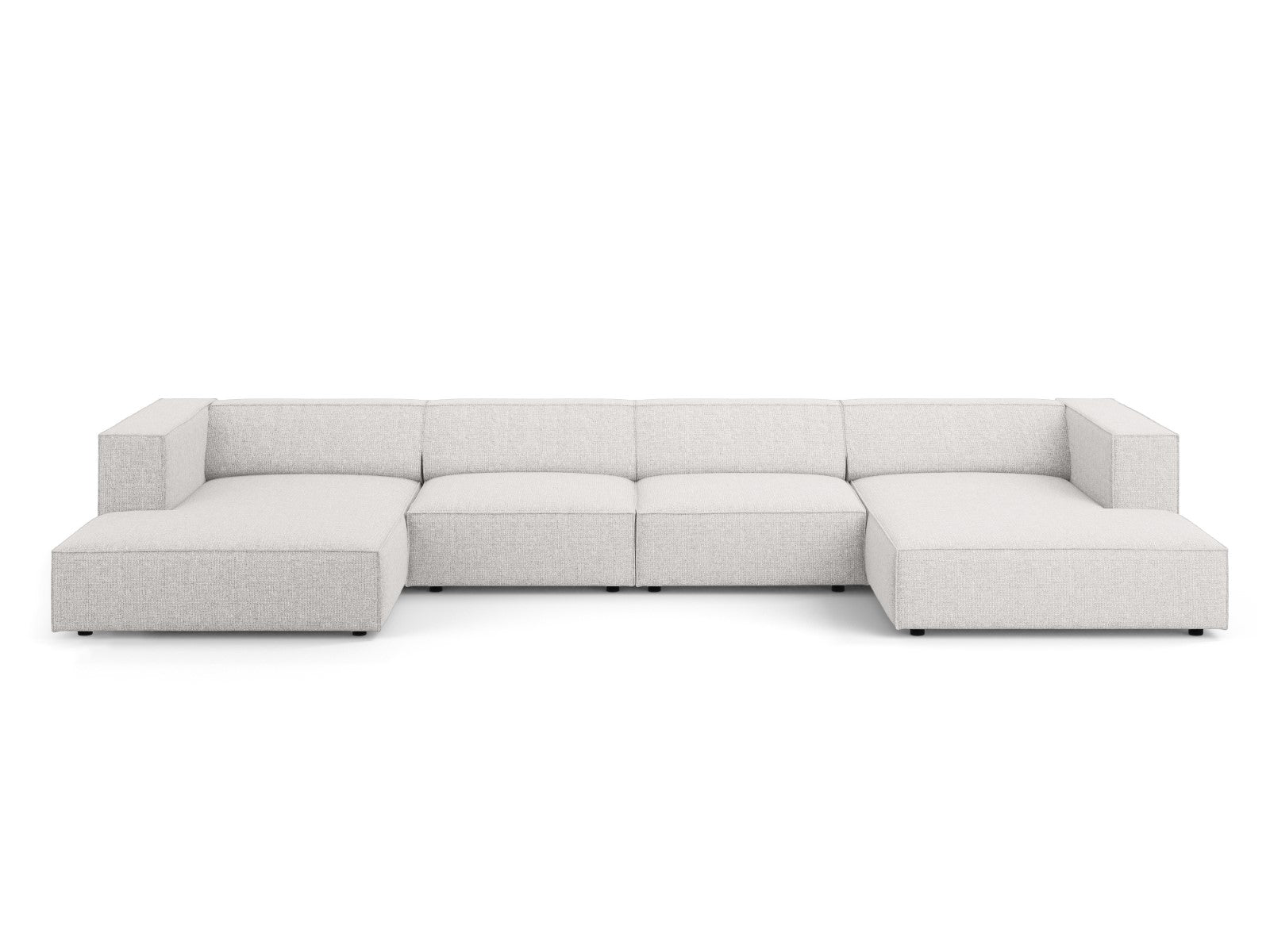 Cosmopolitan Design Panoramische bank Arendal 6-zits, chenille, lichtg