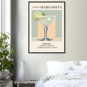 Artfulprints Poster Frozen Margarita cocktail I – Ingrediënten – 70×10 Artfulprints Poster Frozen Margarita cocktail I – Ingrediënten – 70×10