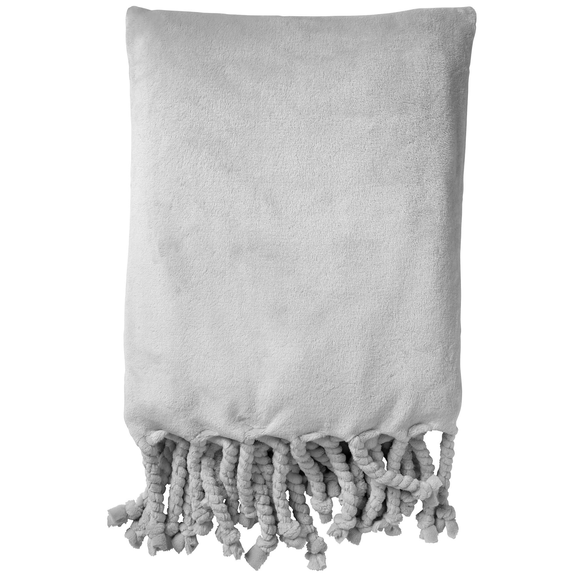 FLORIJN - Plaid 150x200 cm - grote fleece plaid met flosjes - Micro Ch
