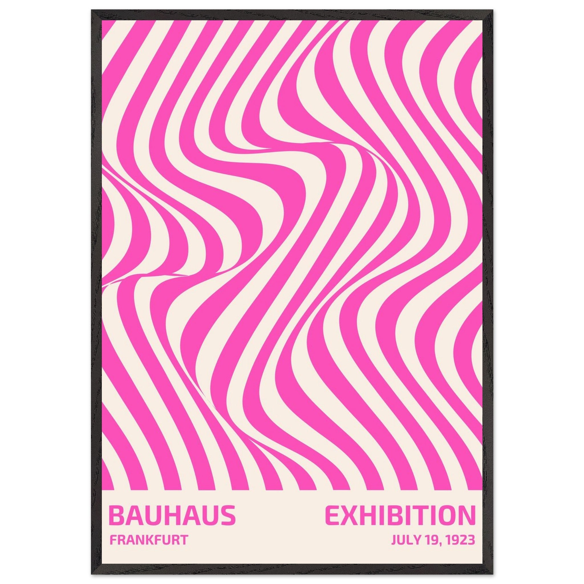 Artfulprints Poster met Lijst Bauhaus - Exhibition Frankfurt pink - 70