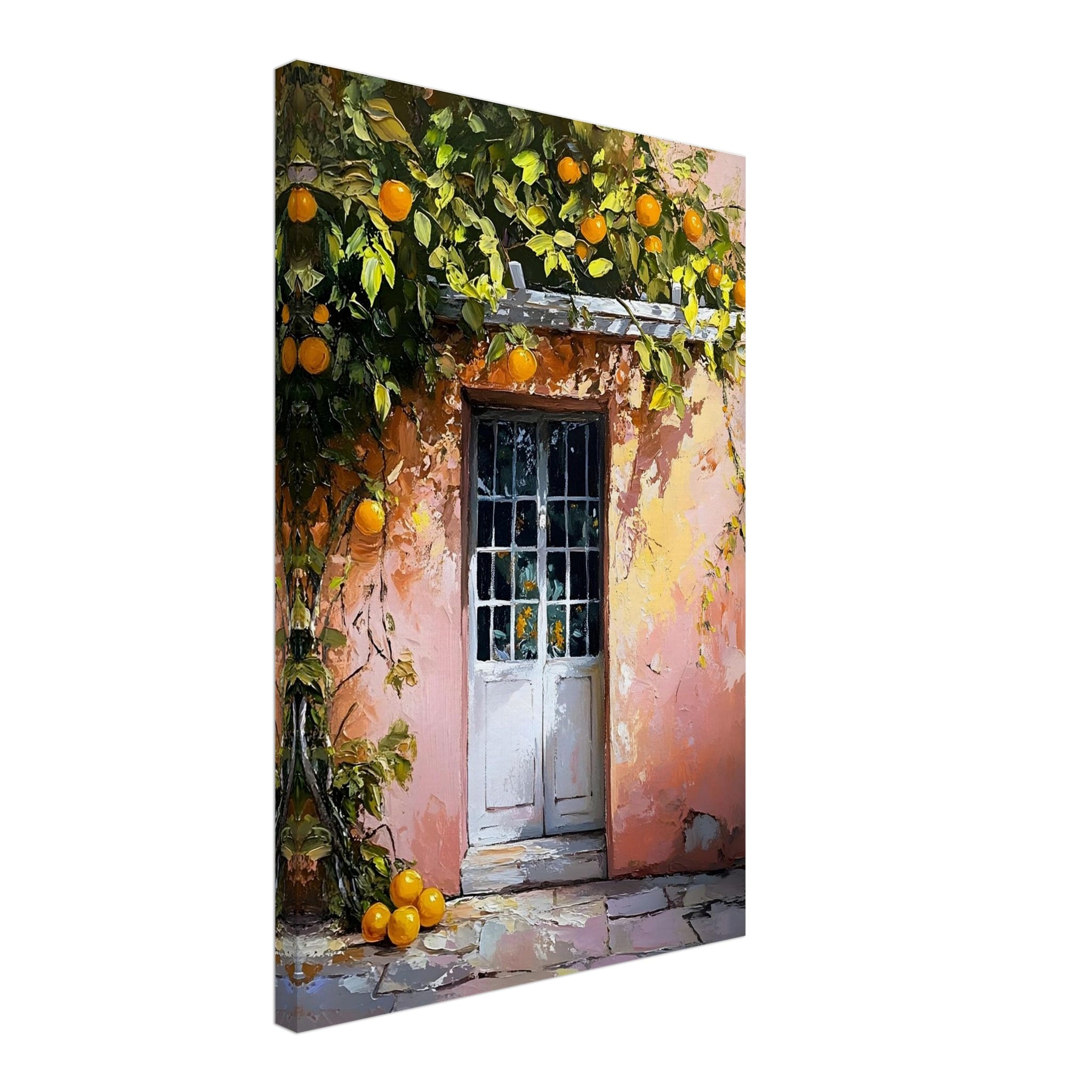 Artfulprints Canvas Mediterranean orange tree canvas - 40x60 cm - Oran