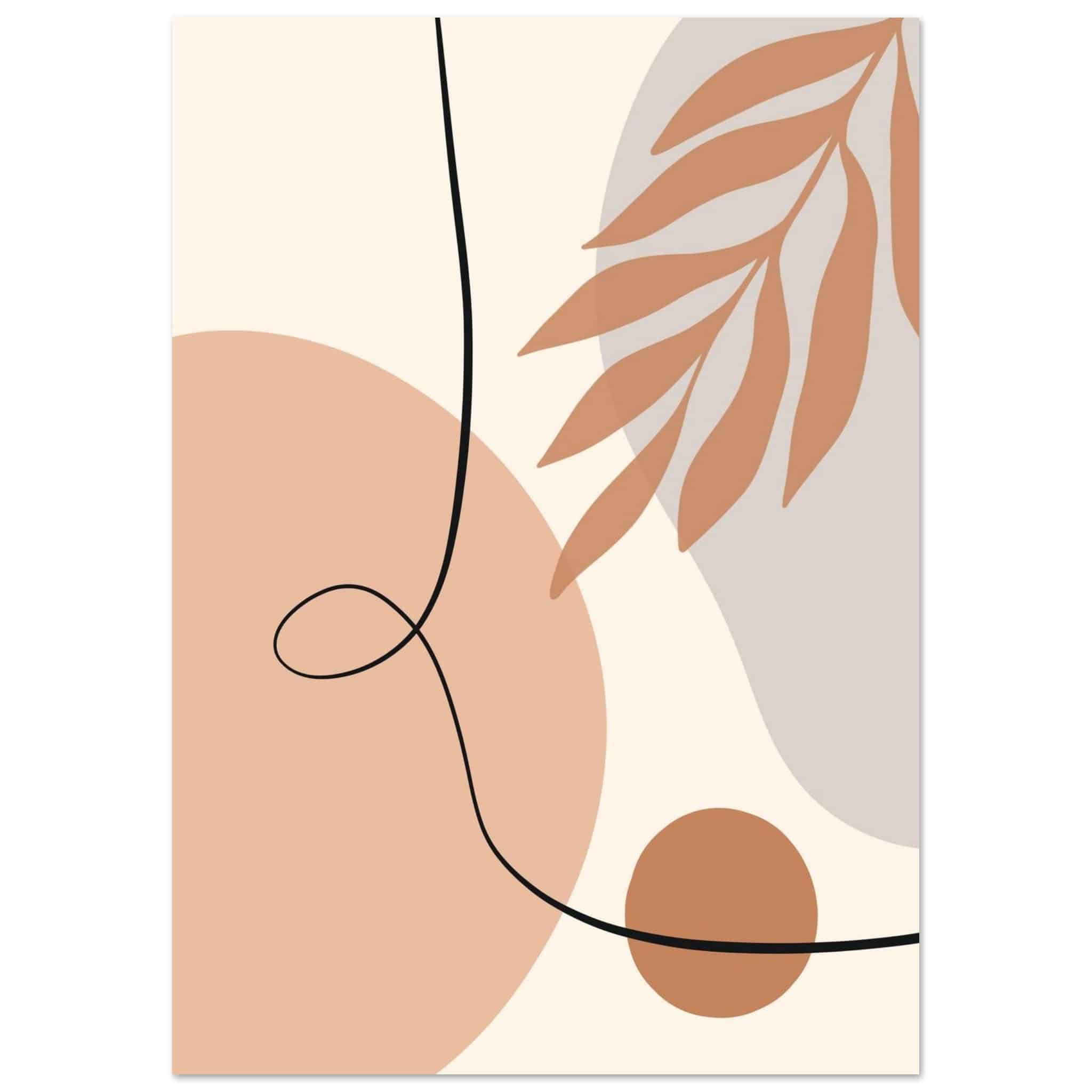 Artfulprints Poster Boho – Soft movement - A4 21x29.7 cm - Meerkleurig