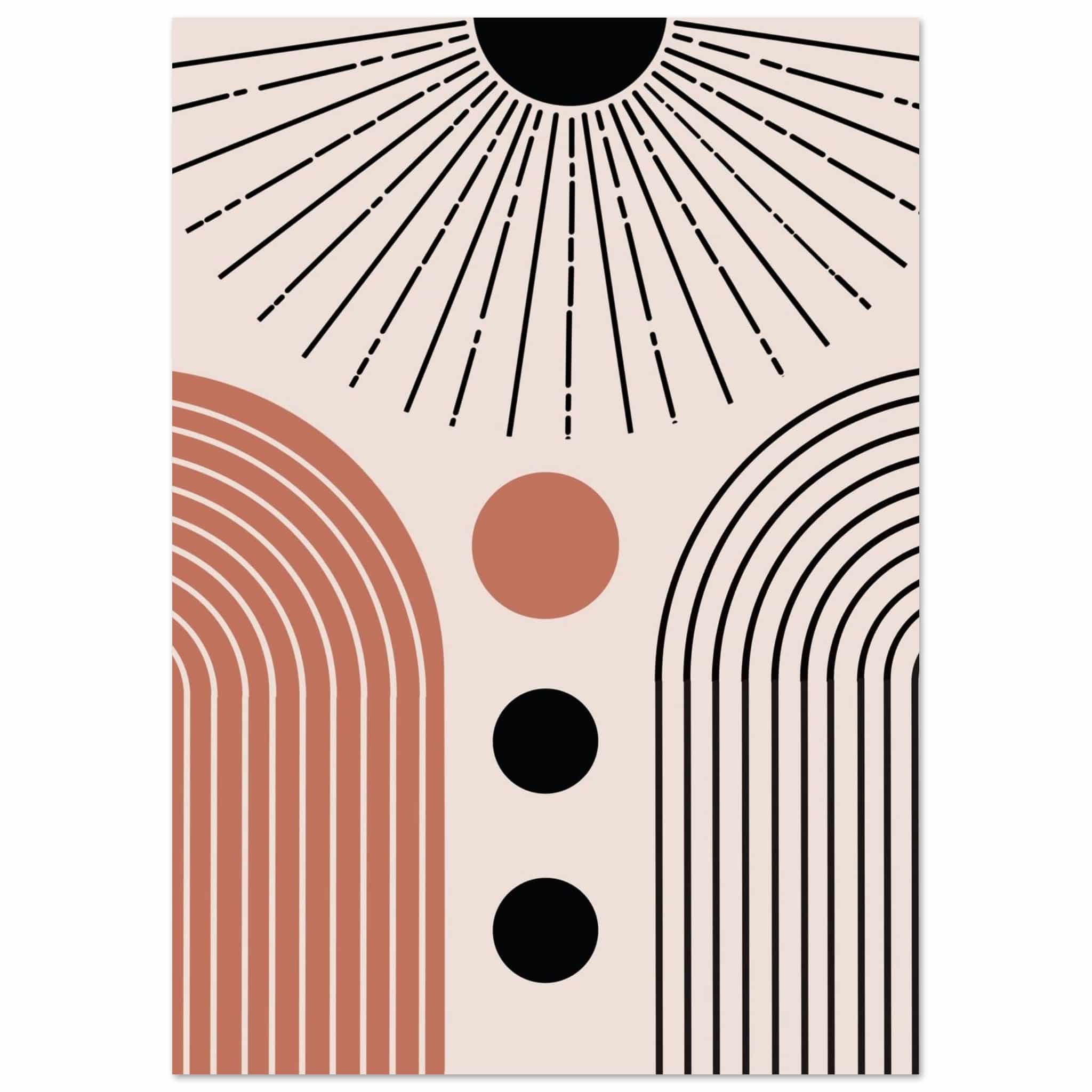 Artfulprints Poster Boho – Cosmic rise - A4 21x29.7 cm - Meerkleurig