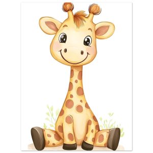 Artfulprints Poster Vrolijke giraffe – 30×40 cm – Oranje Artfulprints Poster Vrolijke giraffe – 30×40 cm – Oranje