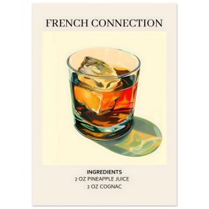 Artfulprints Poster French Connection cocktail – Ingrediënten – 50×70 Artfulprints Poster French Connection cocktail – Ingrediënten – 50×70