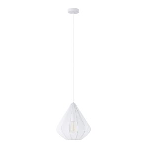 EGLO hanglamp Dolwen – e27 – ø 33,5 cm – wit – textiel EGLO hanglamp Dolwen – e27 – ø 33,5 cm – wit – textiel