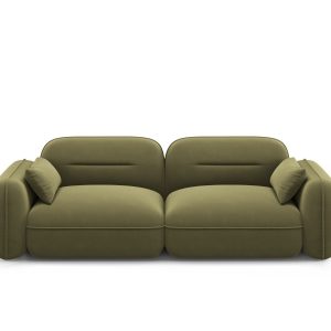 Cosmopolitan Design Modulaire bank Sydney 3-zits, flueel, lichtgroen – Cosmopolitan Design Modulaire bank Sydney 3-zits, flueel, lichtgroen –