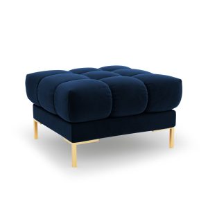 Cosmopolitan Design Poef Bali flueel, koningsblauw – 60x60x41cm Cosmopolitan Design Poef Bali flueel, koningsblauw – 60x60x41cm