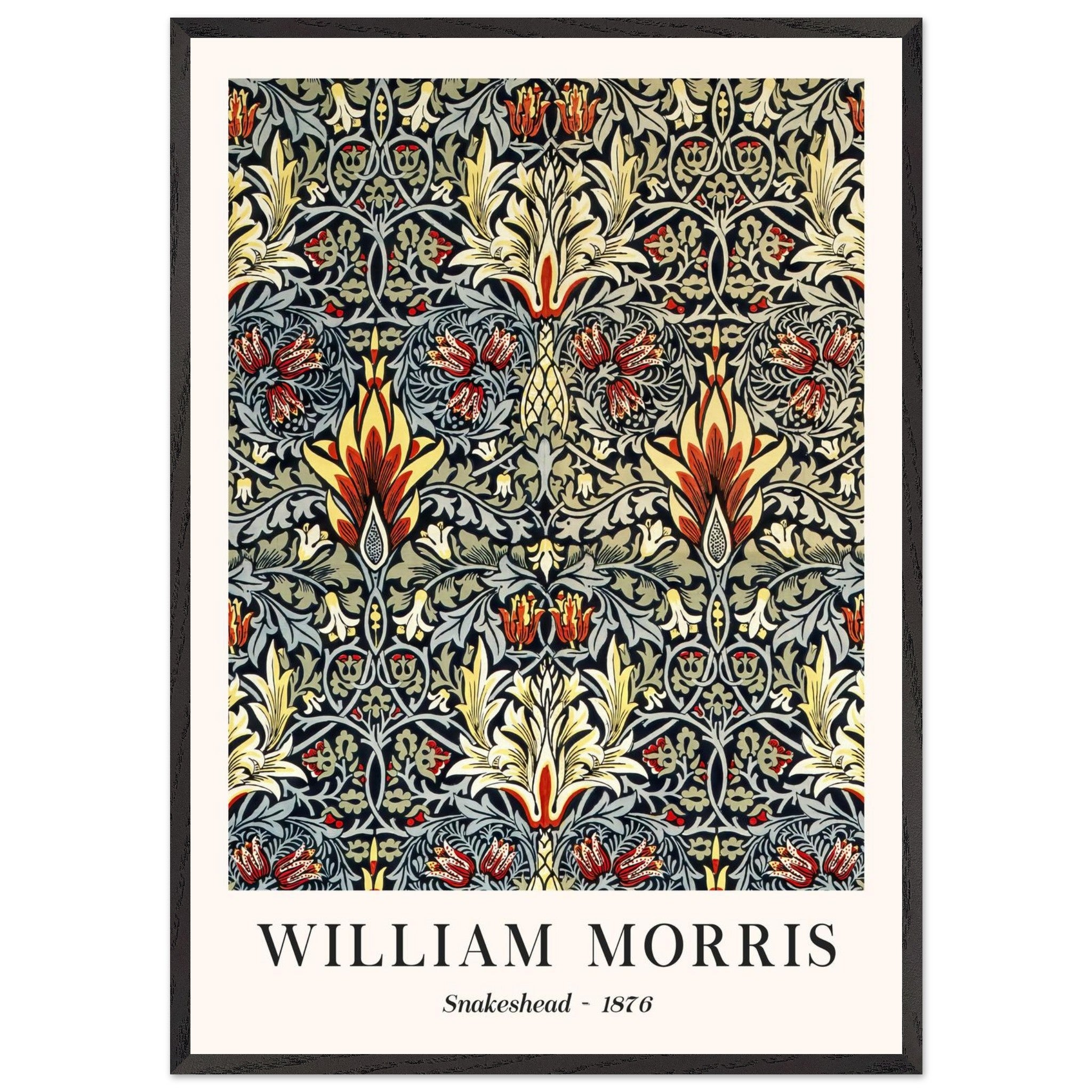 Artfulprints Poster met Lijst William Morris - Snakeshead 1876 - 50x70