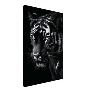 Artfulprints Canvas Tiger portrait canvas – 40×60 cm – Zwart / Wit Artfulprints Canvas Tiger portrait canvas – 40×60 cm – Zwart / Wit
