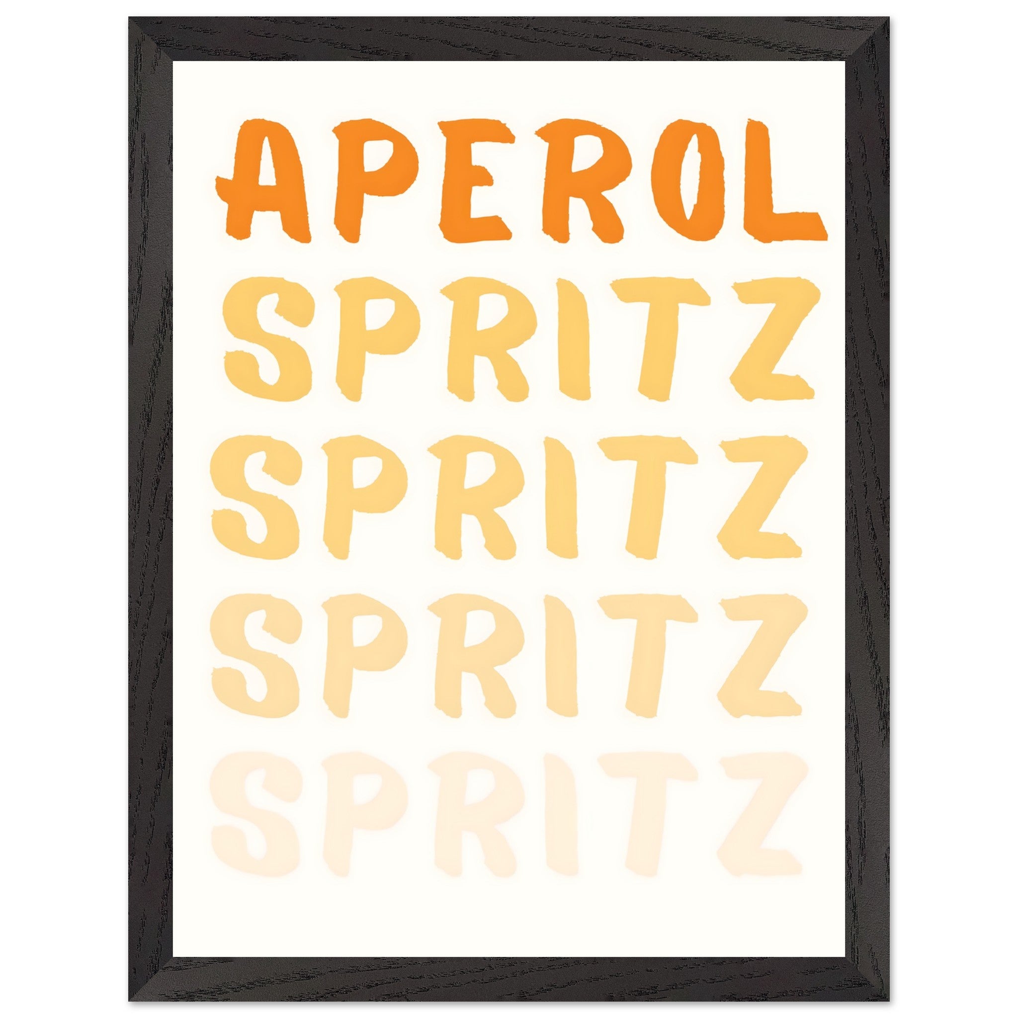 Artfulprints Poster met Lijst Aperol Spritz - Written - 30x40 cm - Ora