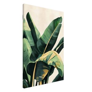 Artfulprints Canvas Tropical green leaves canvas – 60×90 cm – Groen Artfulprints Canvas Tropical green leaves canvas – 60×90 cm – Groen