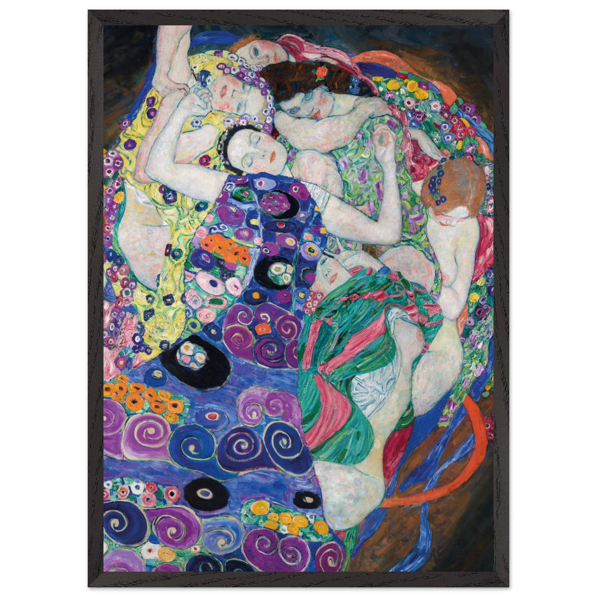 Artfulprints Poster met Lijst Gustav Klimt - The maiden - 50x70 cm - M
