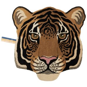 Doing Goods Rajah Tijger Dierenkop Vloerkleed – Groot 101 x 100 x 2 cm Doing Goods Rajah Tijger Dierenkop Vloerkleed – Groot 101 x 100 x 2 cm