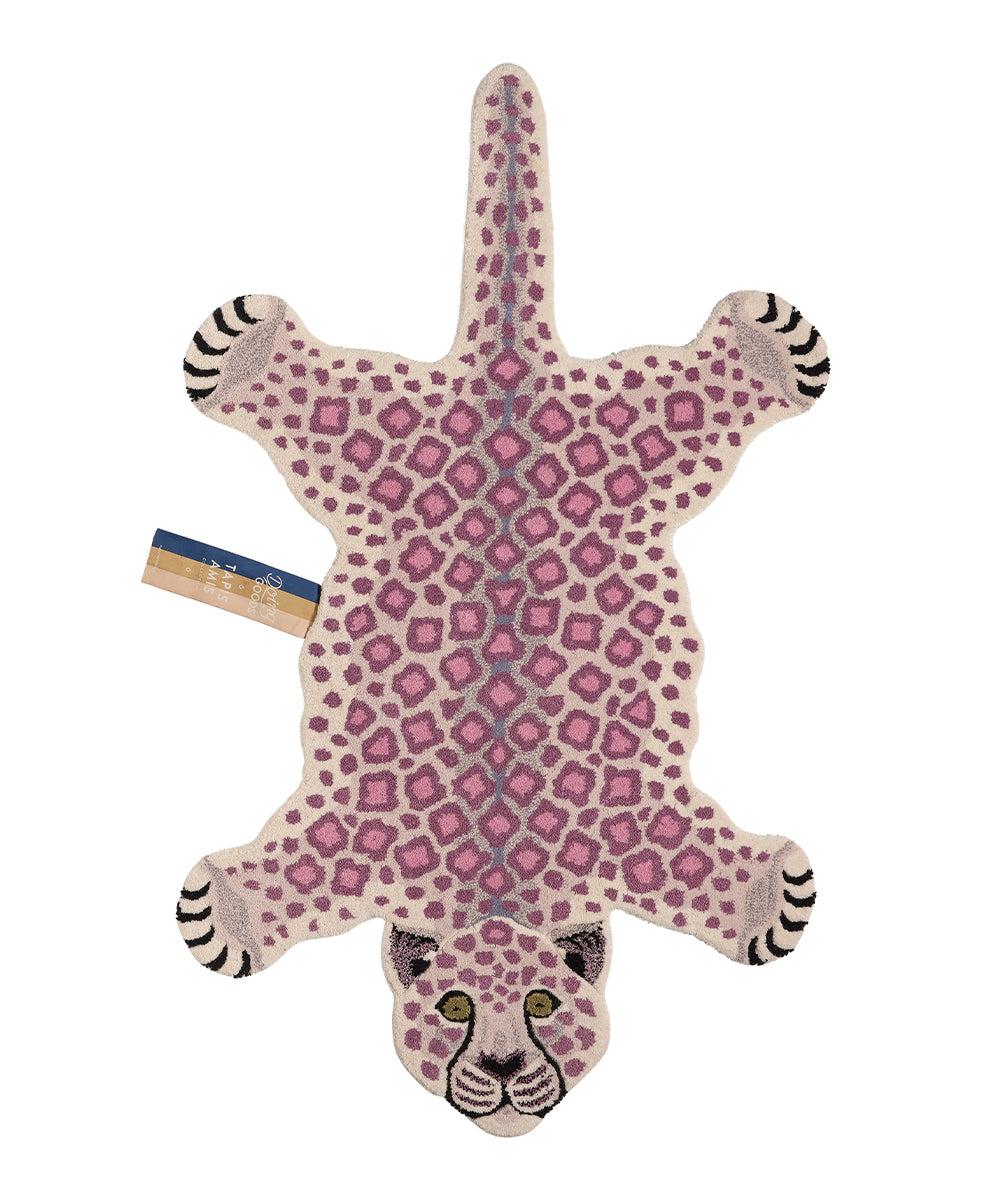 Doing Goods Lilly Luipaard Vloerkleed - Groot 155 x 93 x 2 cm - 100% w