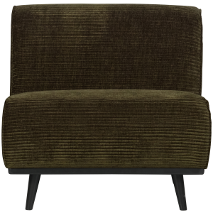 WOOOD 1-zits element Statement- Ribstof – Warm Groen – 77x79x93 WOOOD 1-zits element Statement- Ribstof – Warm Groen – 77x79x93