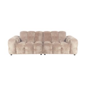 Dutchbone Hackman 3-zitsbank Velours Beige Dutchbone Hackman 3-zitsbank Velours Beige