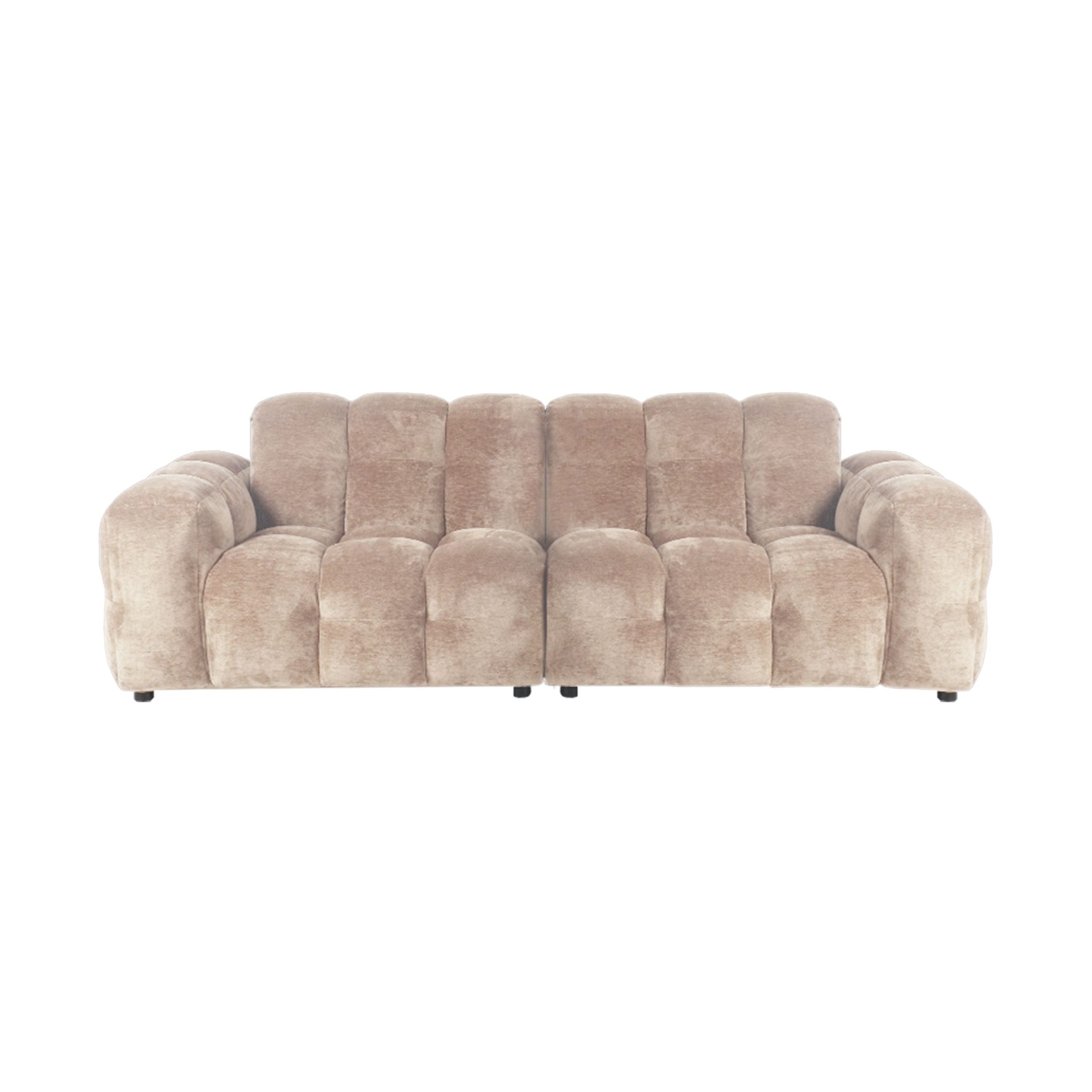 Dutchbone Hackman 3-zitsbank Velours Beige