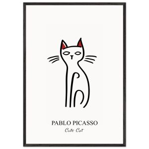 Artfulprints Poster met Lijst Pablo Picasso – Cute cat – 70×100 cm – Z Artfulprints Poster met Lijst Pablo Picasso – Cute cat – 70×100 cm – Z