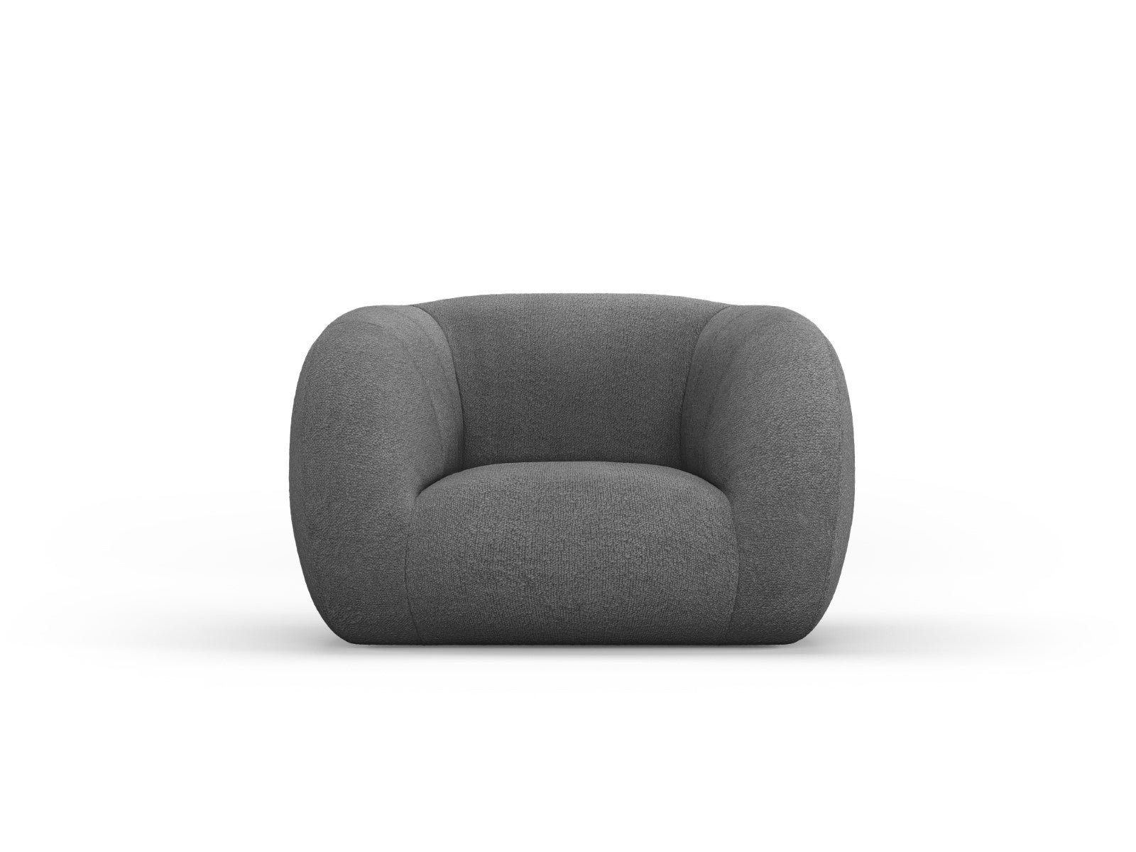 Cosmopolitan Design Fauteuil Essen boucle, donkergrijs - 95x130x86cm