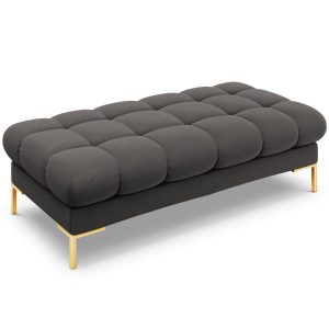 Cosmopolitan Design Bank Bali 2-zits, flueel, donkergrijs – 62x133x40c Cosmopolitan Design Bank Bali 2-zits, flueel, donkergrijs – 62x133x40c